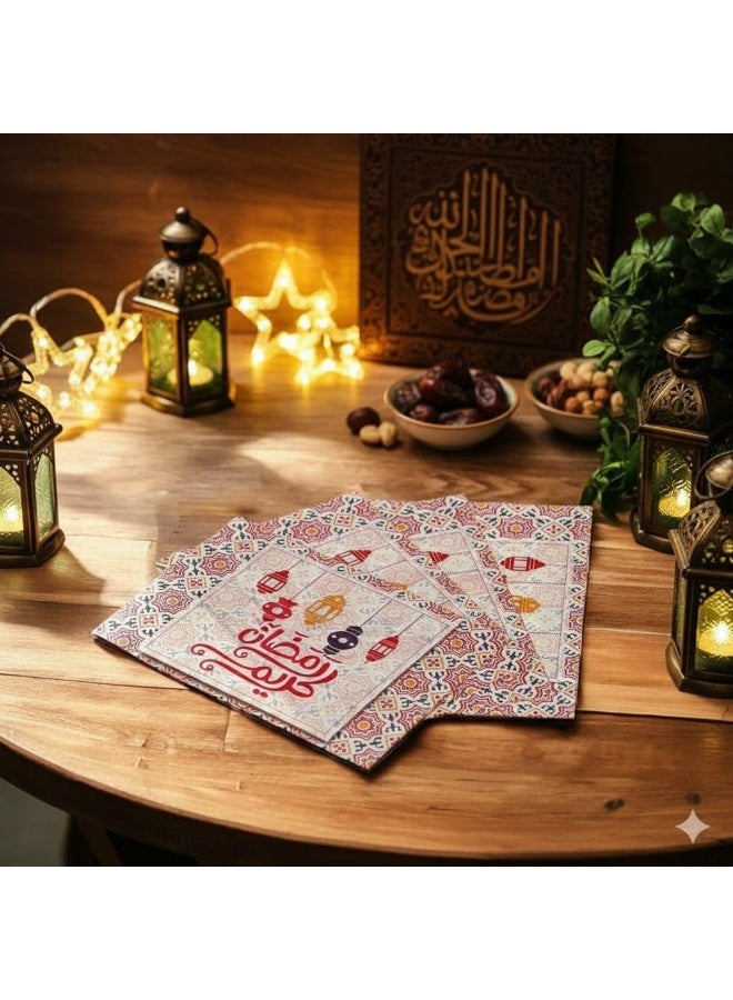 Ramadan refrigerator shelf liners - 4-piece set of easy-to-clean plastic - Image 5